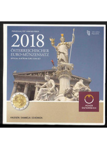 2018 - AUSTRIA Divisionale Ufficiale Euro Centenario Repubblica d'Austria Fior di Conio